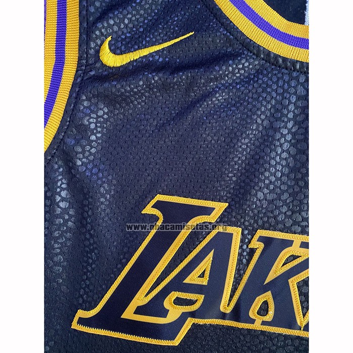 Camiseta Los Angeles Lakers Anthony Davis NO 3 Ciudad 2019 Negro